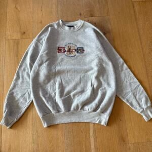 Vintage MC Sports American Outdoors Embroidered Crewneck Men’s L Gray